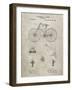 PP248-Sandstone Bicycle 1890 Patent Poster-Cole Borders-Framed Giclee Print