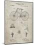 PP248-Sandstone Bicycle 1890 Patent Poster-Cole Borders-Mounted Giclee Print