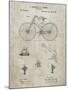 PP248-Sandstone Bicycle 1890 Patent Poster-Cole Borders-Mounted Giclee Print