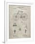 PP248-Sandstone Bicycle 1890 Patent Poster-Cole Borders-Framed Giclee Print
