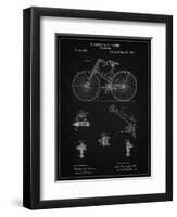 PP248-Vintage Black Bicycle 1890 Patent Poster-Cole Borders-Framed Premium Giclee Print