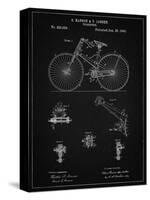 PP248-Vintage Black Bicycle 1890 Patent Poster-Cole Borders-Stretched Canvas