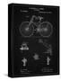 PP248-Vintage Black Bicycle 1890 Patent Poster-Cole Borders-Stretched Canvas
