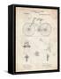 PP248-Vintage Parchment Bicycle 1890 Patent Poster-Cole Borders-Framed Stretched Canvas