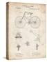 PP248-Vintage Parchment Bicycle 1890 Patent Poster-Cole Borders-Stretched Canvas