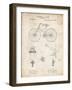 PP248-Vintage Parchment Bicycle 1890 Patent Poster-Cole Borders-Framed Giclee Print