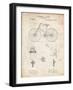 PP248-Vintage Parchment Bicycle 1890 Patent Poster-Cole Borders-Framed Giclee Print