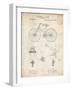 PP248-Vintage Parchment Bicycle 1890 Patent Poster-Cole Borders-Framed Giclee Print