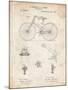 PP248-Vintage Parchment Bicycle 1890 Patent Poster-Cole Borders-Mounted Giclee Print