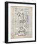 PP25 Antique Grid Parchment-Borders Cole-Framed Giclee Print