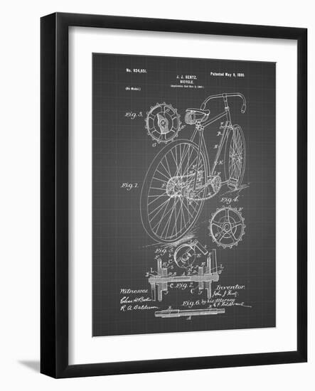 PP25 Black Grid-Borders Cole-Framed Giclee Print