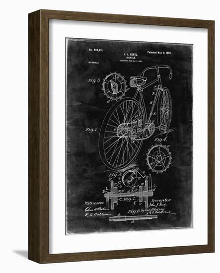 PP25 Black Grunge-Borders Cole-Framed Giclee Print