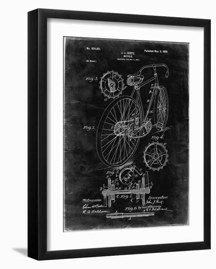 PP25 Black Grunge-Borders Cole-Framed Giclee Print