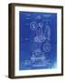 PP25 Faded Blueprint-Borders Cole-Framed Giclee Print