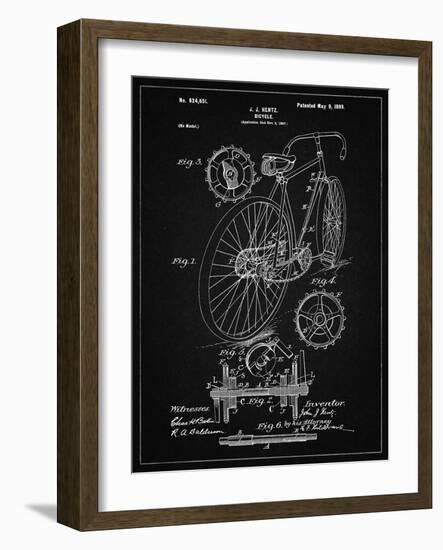 PP25 Vintage Black-Borders Cole-Framed Giclee Print