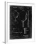 PP250-Black Grunge Ping Pong Paddle Patent Poster-Cole Borders-Framed Giclee Print