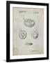 PP253-Antique Grid Parchment Simon Patent Poster-Cole Borders-Framed Giclee Print