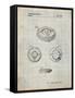 PP253-Antique Grid Parchment Simon Patent Poster-Cole Borders-Framed Stretched Canvas