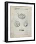 PP253-Antique Grid Parchment Simon Patent Poster-Cole Borders-Framed Giclee Print