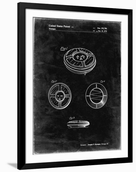 PP253-Black Grunge Simon Patent Poster-Cole Borders-Framed Giclee Print