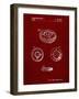 PP253-Burgundy Simon Patent Poster-Cole Borders-Framed Giclee Print