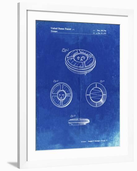 PP253-Faded Blueprint Simon Patent Poster-Cole Borders-Framed Giclee Print