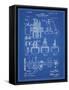 PP257-Blueprint Diesel Engine 1898 Patent Poster-Cole Borders-Framed Stretched Canvas