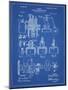 PP257-Blueprint Diesel Engine 1898 Patent Poster-Cole Borders-Mounted Giclee Print