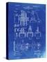 PP257-Faded Blueprint Diesel Engine 1898 Patent Poster-Cole Borders-Stretched Canvas