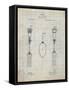 PP258-Antique Grid Parchment Antique Spoon and Fork Patent Poster-Cole Borders-Framed Stretched Canvas