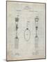 PP258-Antique Grid Parchment Antique Spoon and Fork Patent Poster-Cole Borders-Mounted Giclee Print