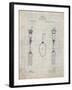 PP258-Antique Grid Parchment Antique Spoon and Fork Patent Poster-Cole Borders-Framed Giclee Print