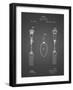 PP258-Black Grid Antique Spoon and Fork Patent Poster-Cole Borders-Framed Giclee Print