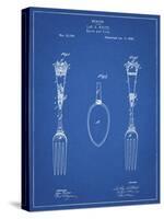 PP258-Blueprint Antique Spoon and Fork Patent Poster-Cole Borders-Stretched Canvas