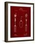 PP258-Burgundy Antique Spoon and Fork Patent Poster-Cole Borders-Framed Giclee Print