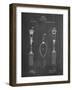 PP258-Chalkboard Antique Spoon and Fork Patent Poster-Cole Borders-Framed Giclee Print