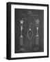 PP258-Chalkboard Antique Spoon and Fork Patent Poster-Cole Borders-Framed Giclee Print