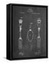 PP258-Chalkboard Antique Spoon and Fork Patent Poster-Cole Borders-Framed Stretched Canvas