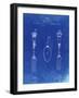 PP258-Faded Blueprint Antique Spoon and Fork Patent Poster-Cole Borders-Framed Giclee Print