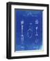 PP258-Faded Blueprint Antique Spoon and Fork Patent Poster-Cole Borders-Framed Giclee Print