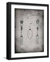 PP258-Faded Grey Antique Spoon and Fork Patent Poster-Cole Borders-Framed Giclee Print