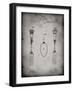 PP258-Faded Grey Antique Spoon and Fork Patent Poster-Cole Borders-Framed Giclee Print