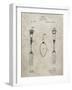 PP258-Sandstone Antique Spoon and Fork Patent Poster-Cole Borders-Framed Giclee Print