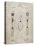 PP258-Sandstone Antique Spoon and Fork Patent Poster-Cole Borders-Stretched Canvas