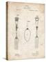 PP258-Vintage Parchment Antique Spoon and Fork Patent Poster-Cole Borders-Stretched Canvas