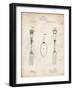 PP258-Vintage Parchment Antique Spoon and Fork Patent Poster-Cole Borders-Framed Giclee Print