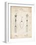 PP258-Vintage Parchment Antique Spoon and Fork Patent Poster-Cole Borders-Framed Giclee Print