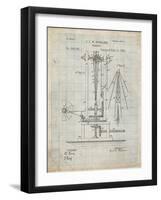 PP26 Antique Grid Parchment-Borders Cole-Framed Giclee Print