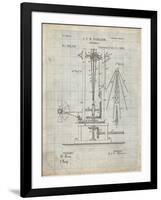 PP26 Antique Grid Parchment-Borders Cole-Framed Giclee Print