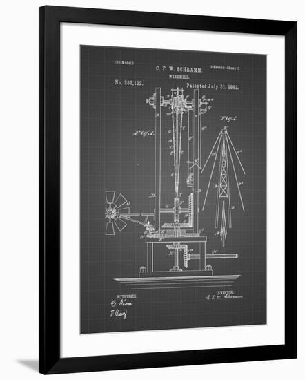 PP26 Black Grid-Borders Cole-Framed Giclee Print